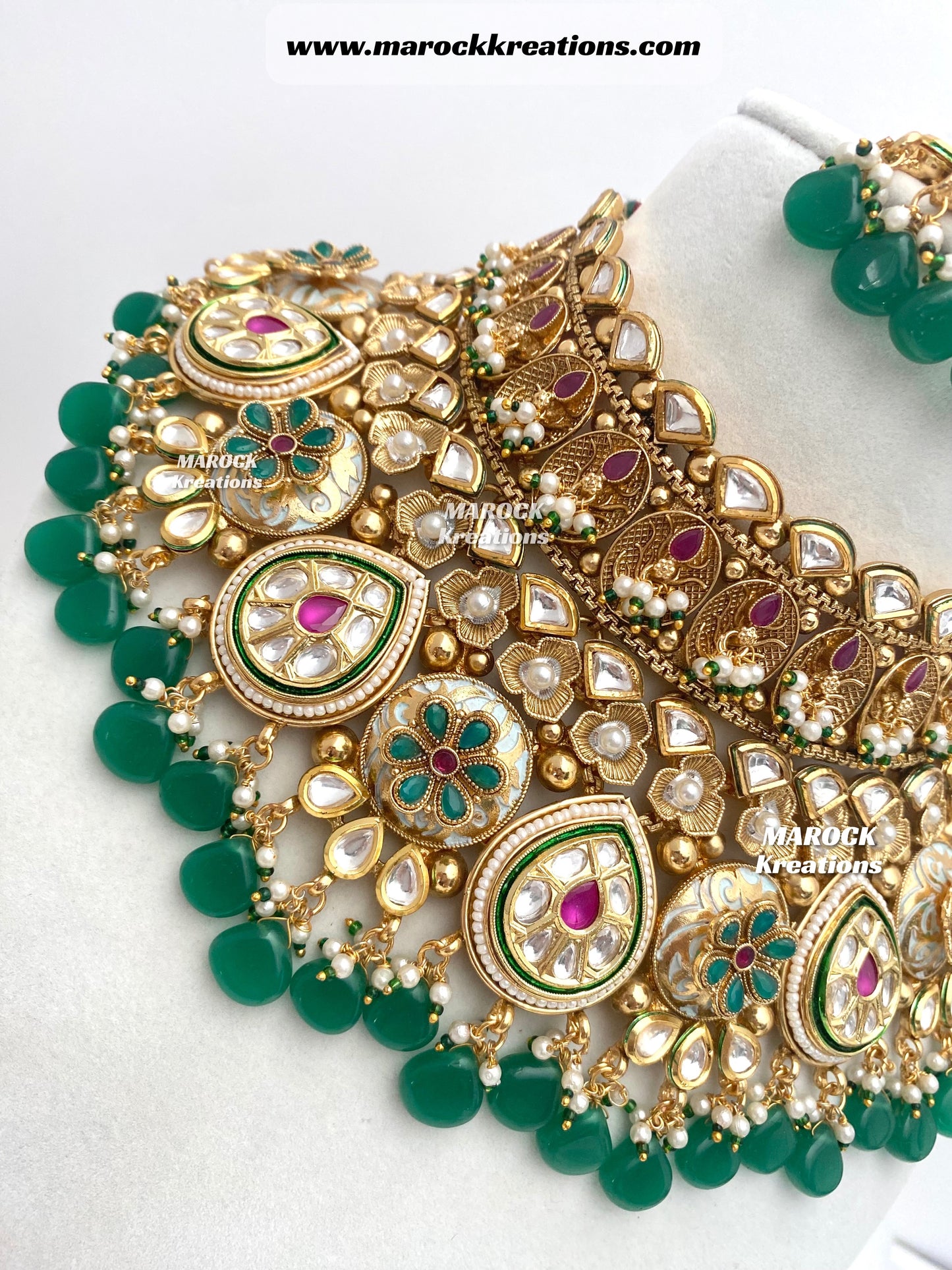 Padmavat Premium Quality Gold plated Pachi Kundan exclusive Bridal set