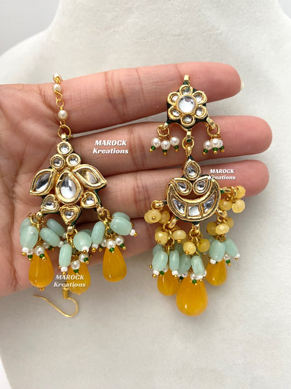 Brinda Premium Quality Kundan Meenakari Statement Choker set