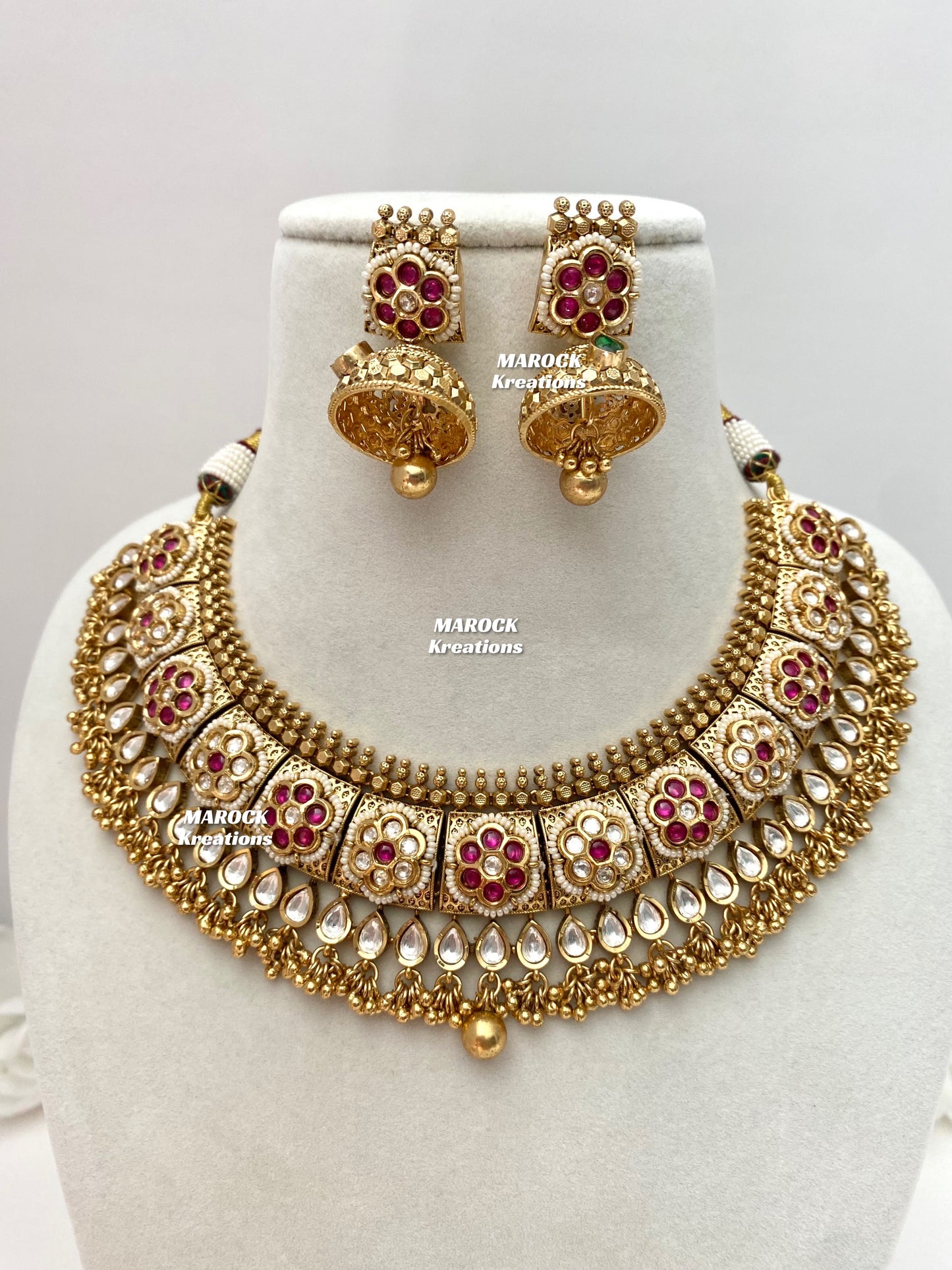 Ishita Tyani inspired gold plated Kundan exclusive Necklace set