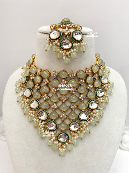 Connie Premium Quality Statement Kundan Necklace/Bridal set