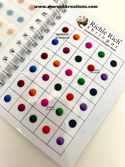 Assorted colors Bindi Mini book/Kumkum stickers book (240 bindis in a book)