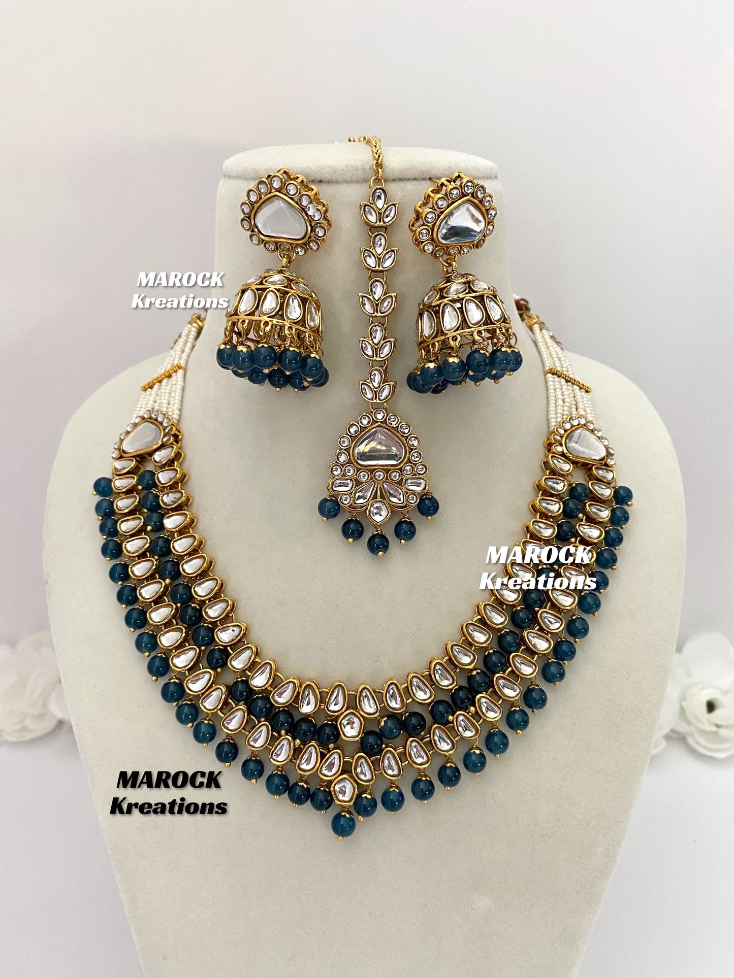 Premium Quality double layer Kundan Necklace sets/2 layer necklace sets