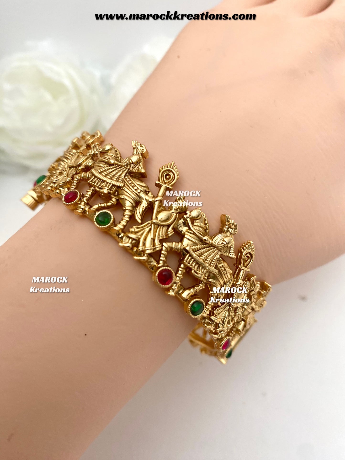 Leena Gold plated openable Doli/Barat kade/Bangles/Kangan