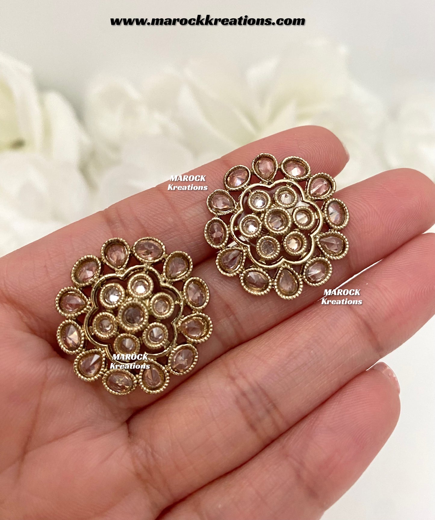 Anna Antique Polki Studs/Earrings