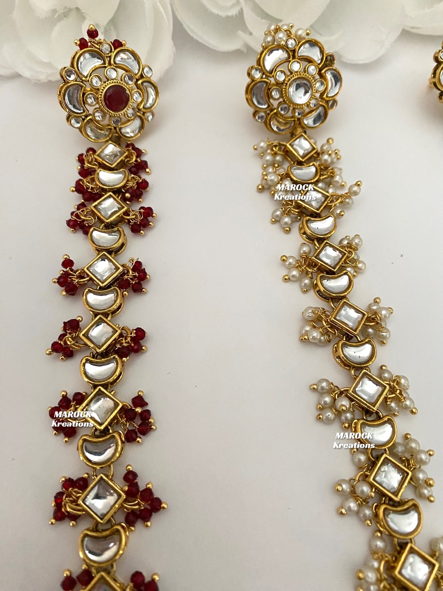 Premium Quality Kundan Hand pieces/Hath Panja/Bridal hand accessories/Ring attached with bracelet