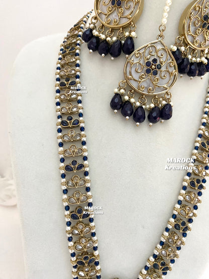 Monica Polki MOP Rani Haar/Long Necklace set