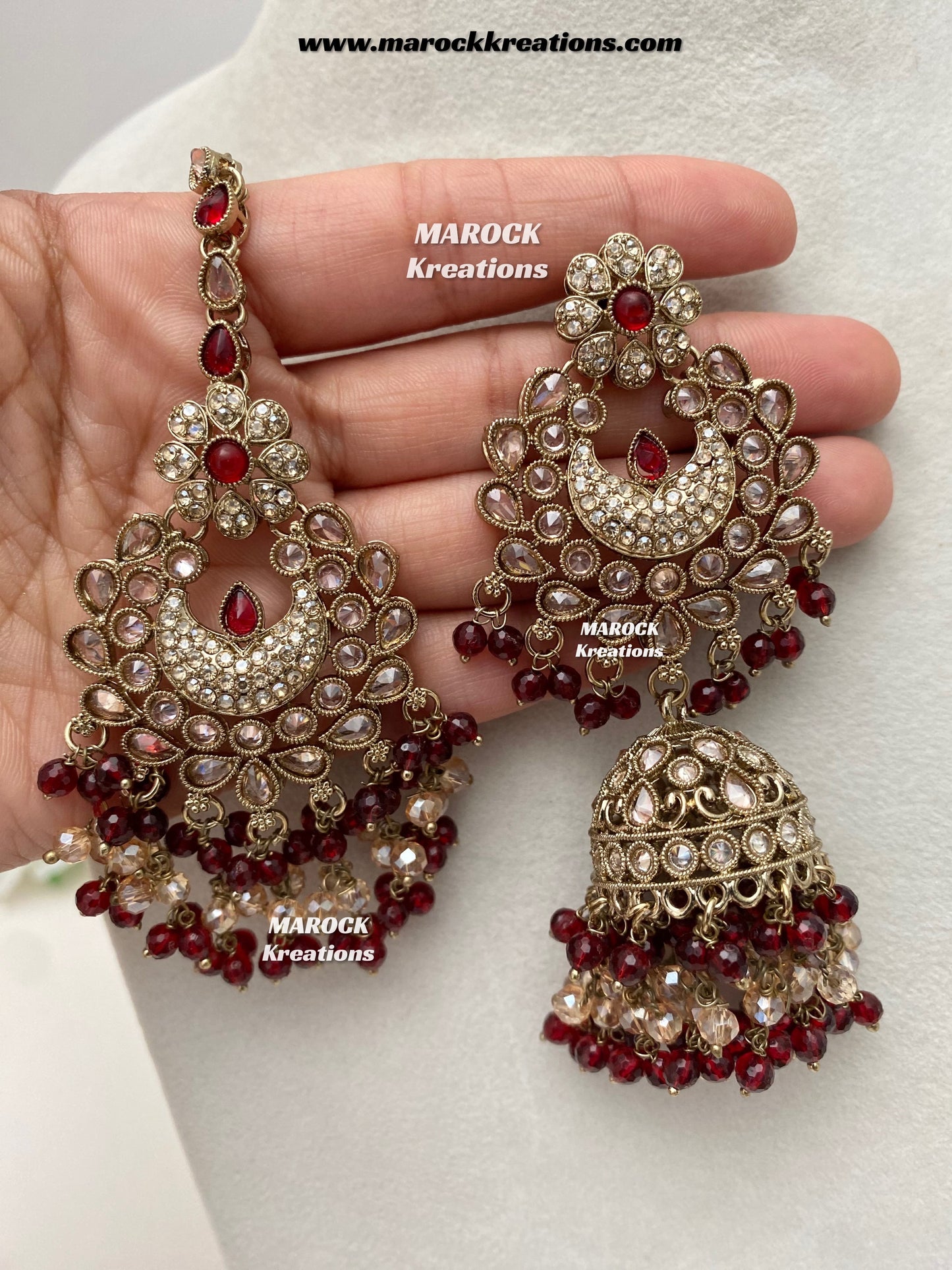Meesha Premium Quality Pakistani Choker and Necklace combo set
