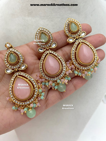 Veena Premium Quality Kundan Statement Necklace set