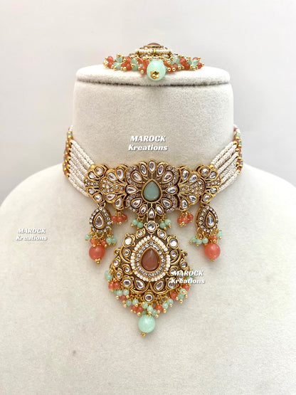 Mahima Premium Quality Kundan Choker set