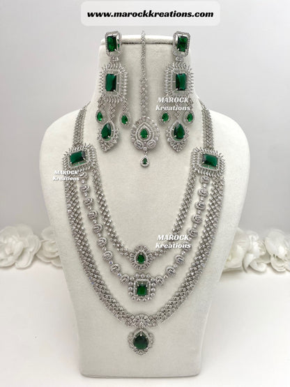 Rabia American Diamond 3 layers Rani Haar set