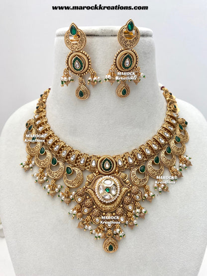 Swapna Gold Plated Necklace set