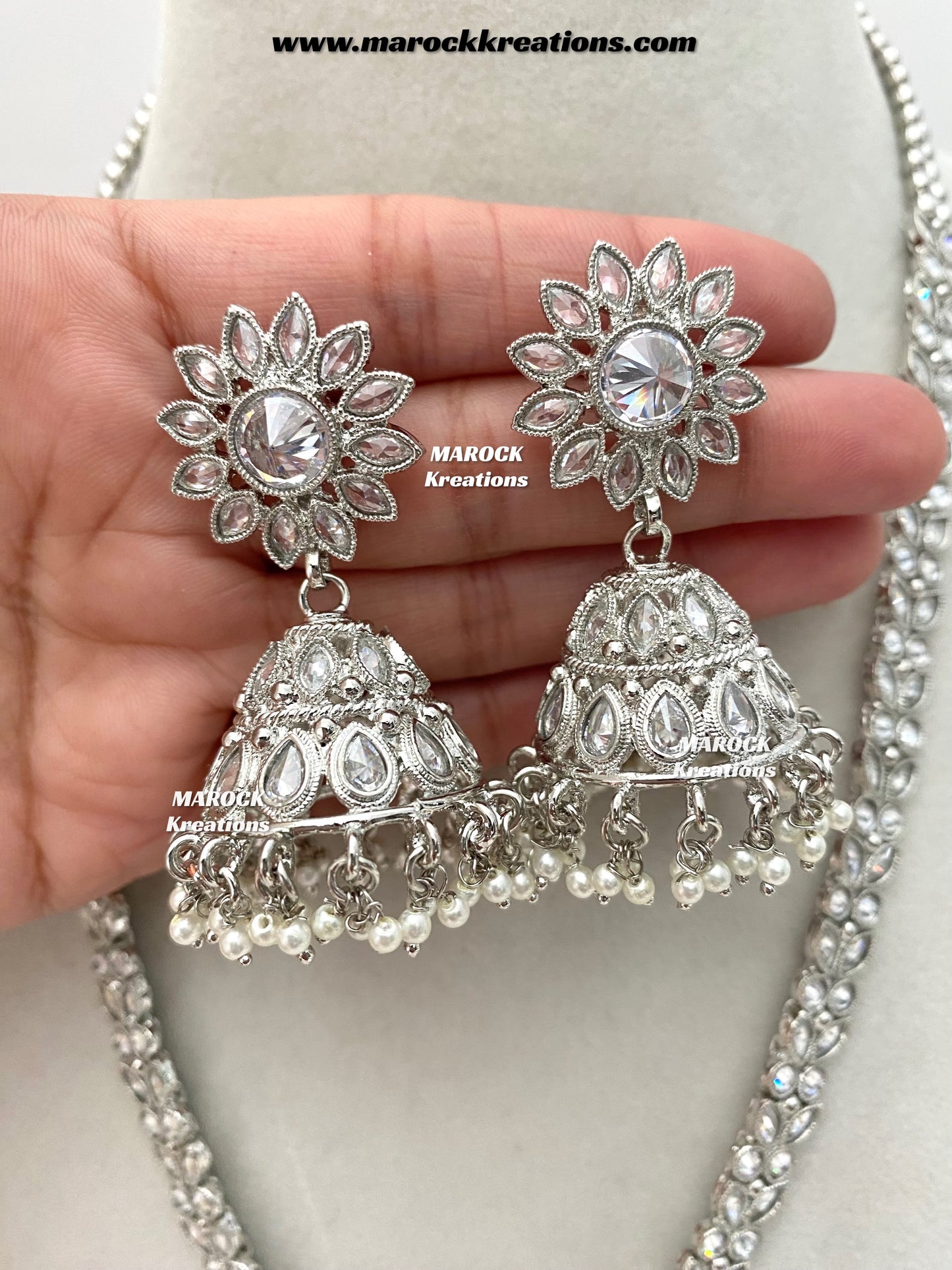 Shefali Premium Quality Polki Statement Rani haar set