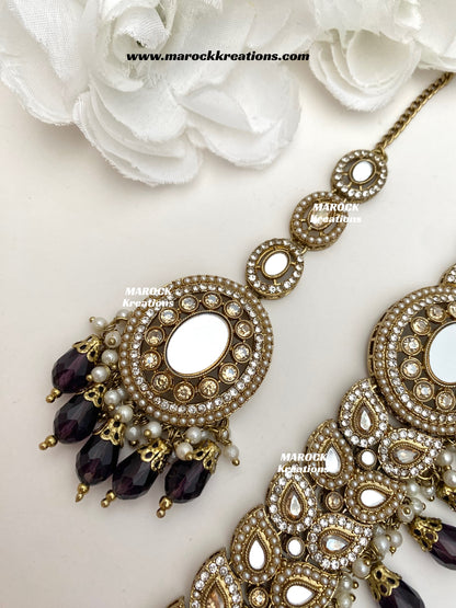 Resmin Premium Quality Mirror Choker set