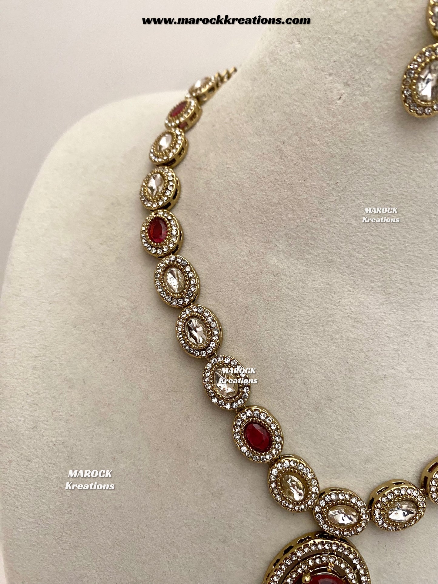 Raveen Premium Quality Kundan Necklace set