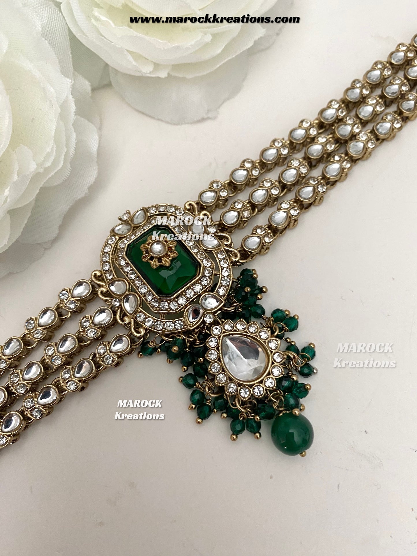 Premium Quality Antique Kundan Statement Bridal set