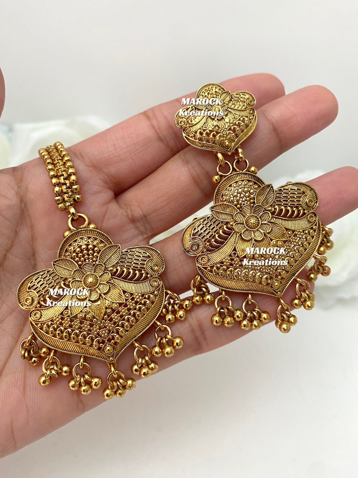 Kubra Premium Quality Gold plated statement choker set
