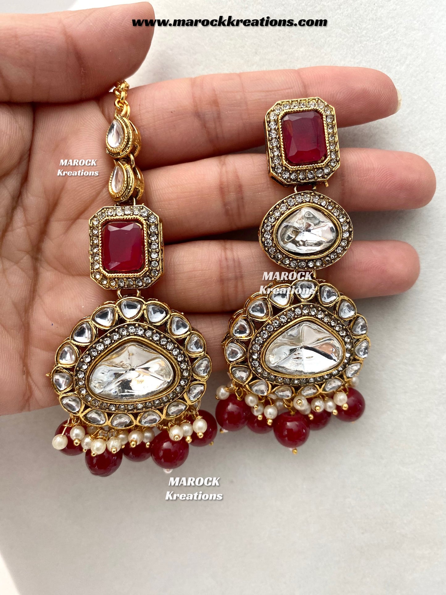 Samira Premium Quality Kundan Multi layer statement Rani haar set