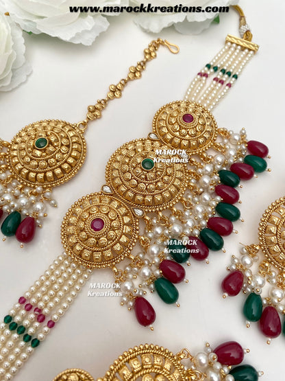 Anuja Premium Quality Gold Plated statement choker set