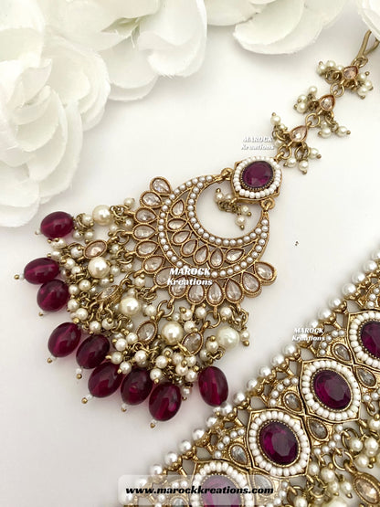 Sabyasachi inspired Antique Gold Polki statement choker sets