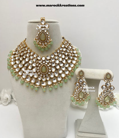 Ruhi Premium Quality Statement Kundan Necklace/Bridal set