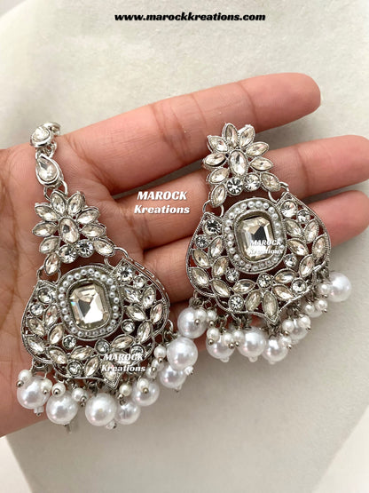 Inati Silver Polki Choker set