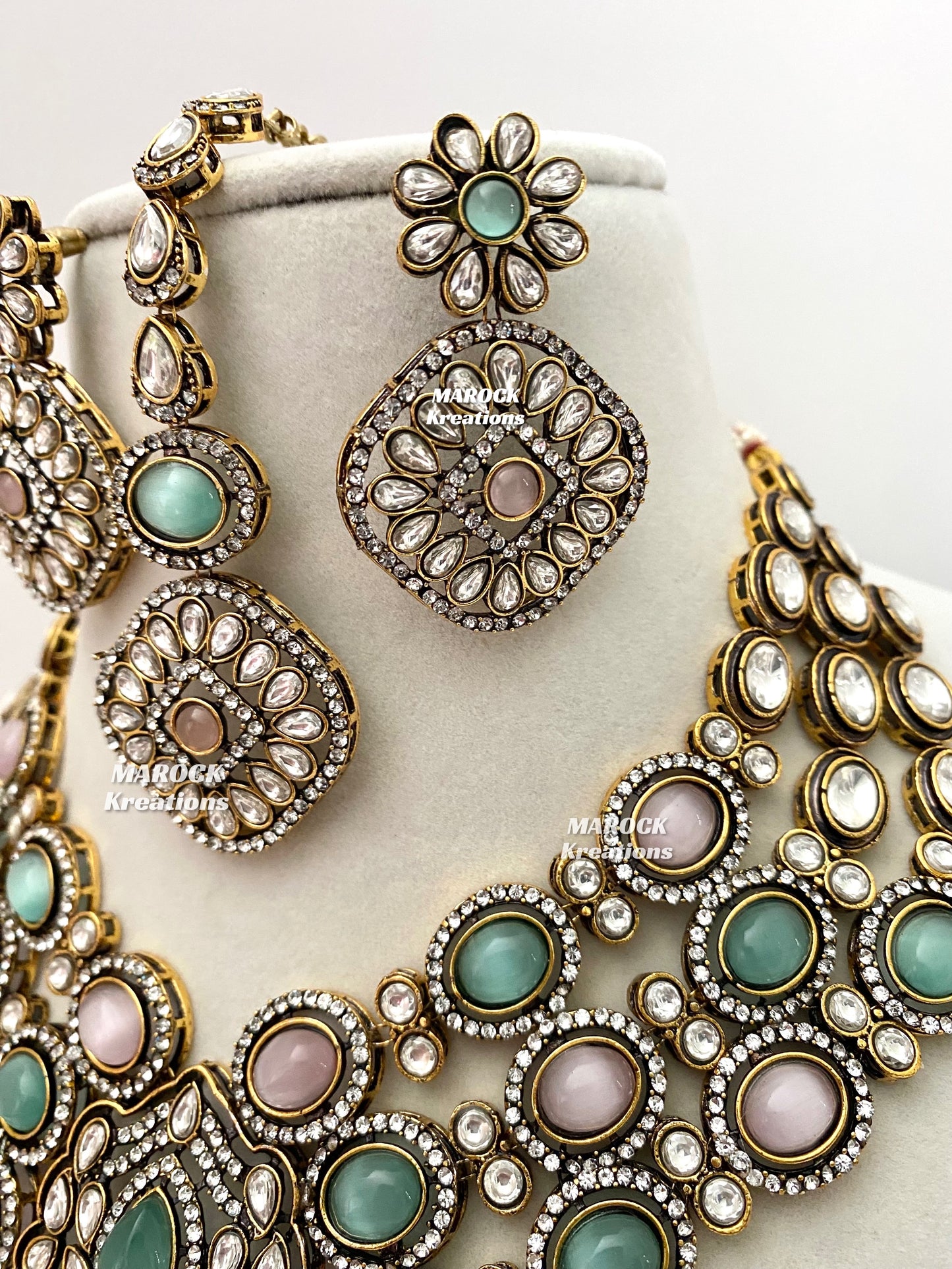 Jessie Tyani inspired Kundan Statement Necklace set