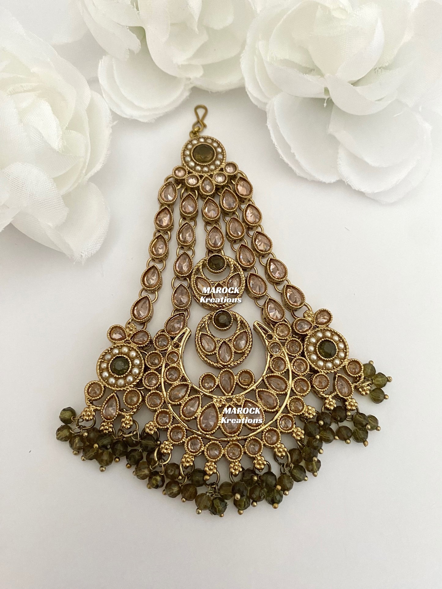 Antique Gold Polki Jhoomer/Passa