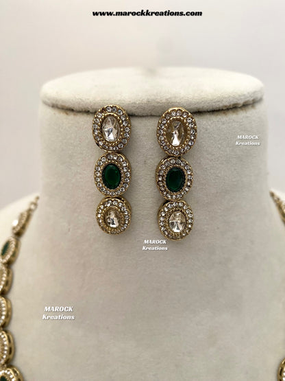 Raveen Premium Quality Kundan Necklace set