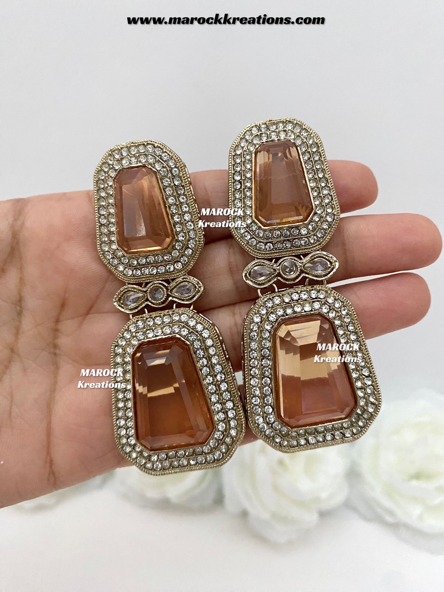 Himani Premium Quality Polki Statement Earrings