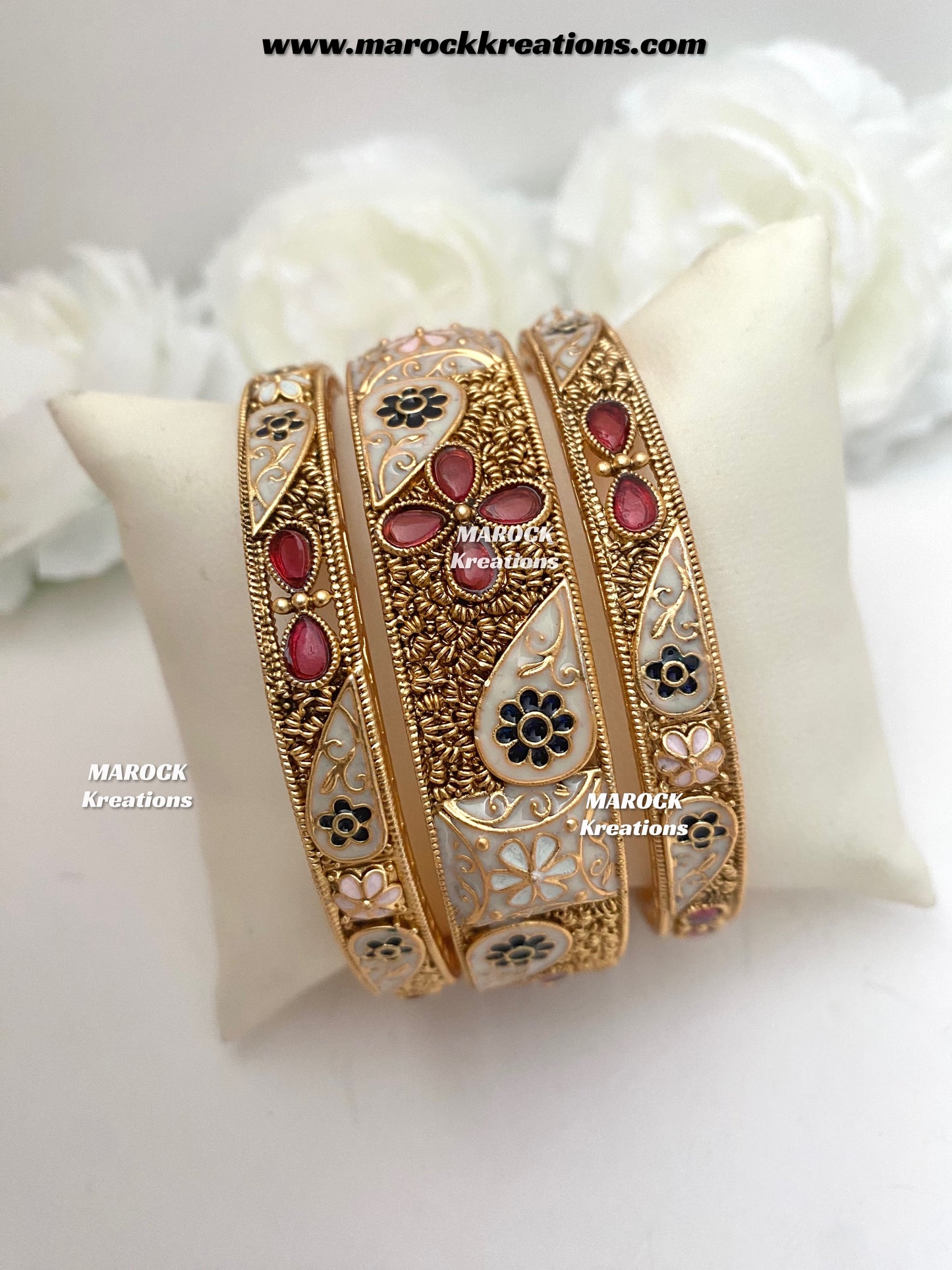 Ashmita Premium Quality Gold plated Meenakari statement Bangles/Kangan