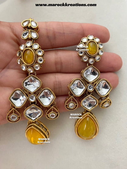 Romana Premium Quality Kundan Statement Necklace set