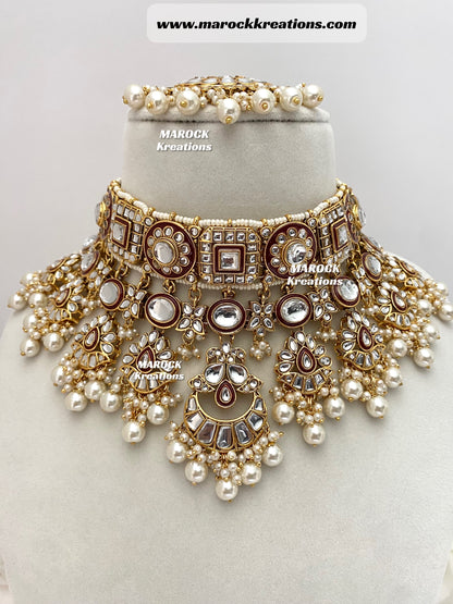 Mehak Premium Quality Kundan Statement Necklace set