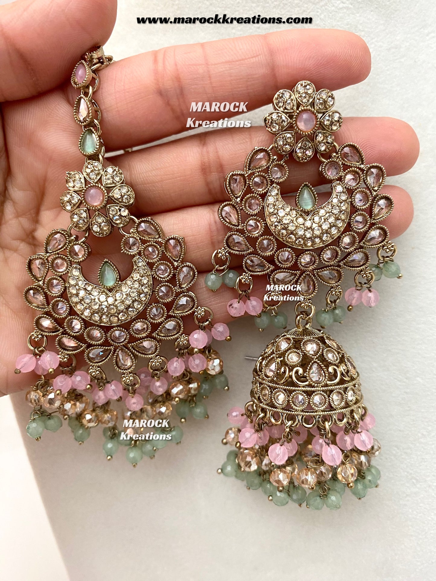 Meesha Premium Quality Pakistani Choker and Necklace combo set