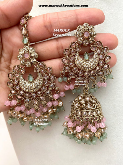 Meesha Premium Quality Pakistani Choker and Necklace combo set