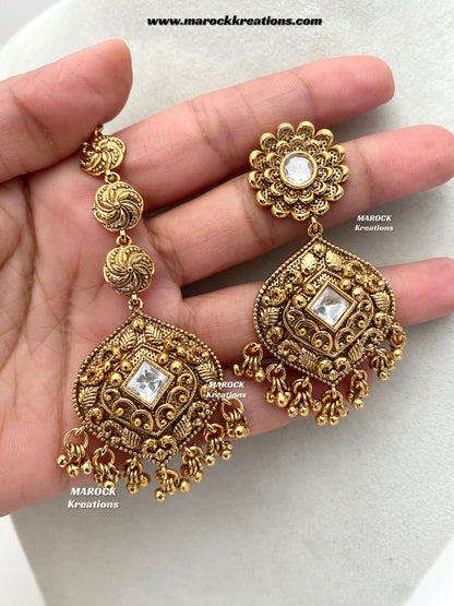Amalya Premium Quality Gold plated statement Necklace set/Bridal set