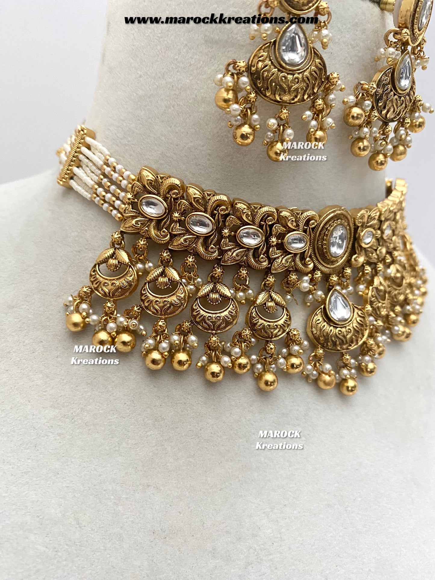 Sugandha Premium Quality Gold Plated Rajwadi choker set