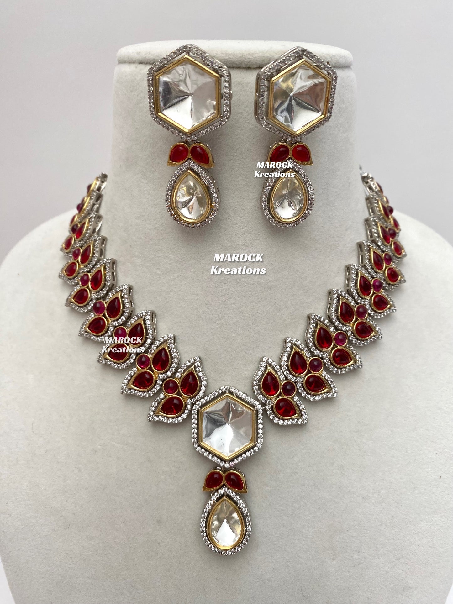 Katie Tyani inspired Premium Quality Kundan Statement Necklace set