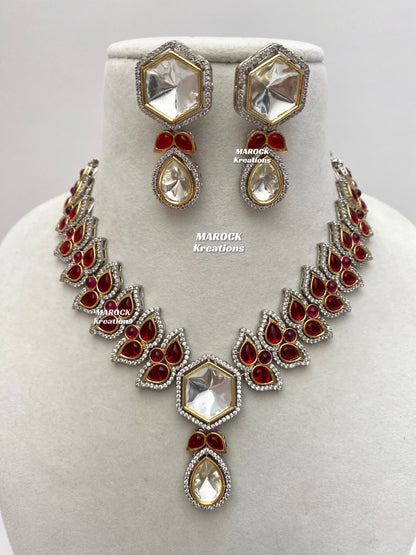 Katie Tyani inspired Premium Quality Kundan Statement Necklace set