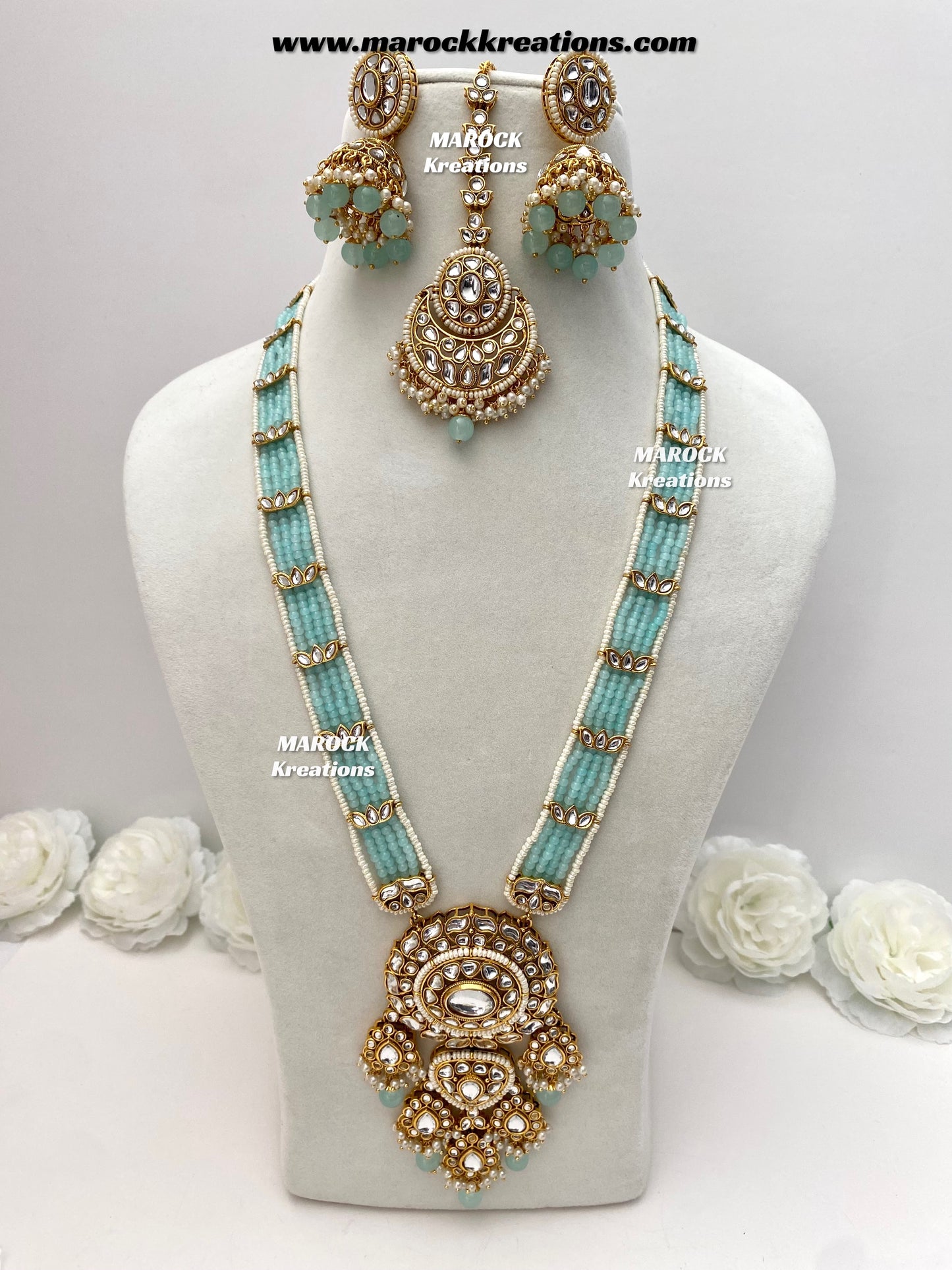 Neela Premium Quality Kundan Statement Rani haar set