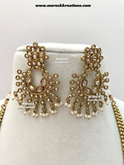 Carolina Premium Quality Polki Statement Rani haar set