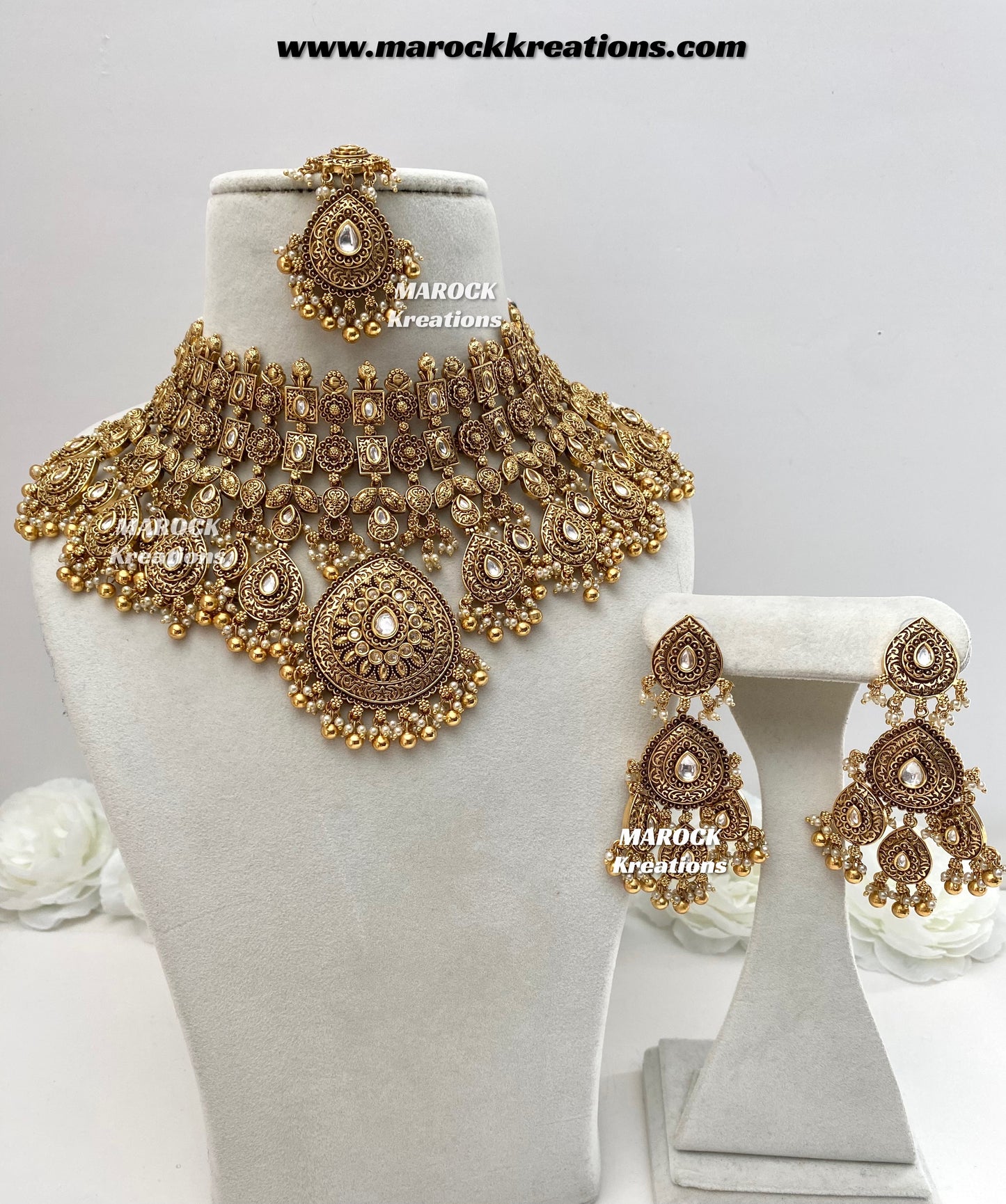 Mahreen Premium Quality Gold Plated Bridal set