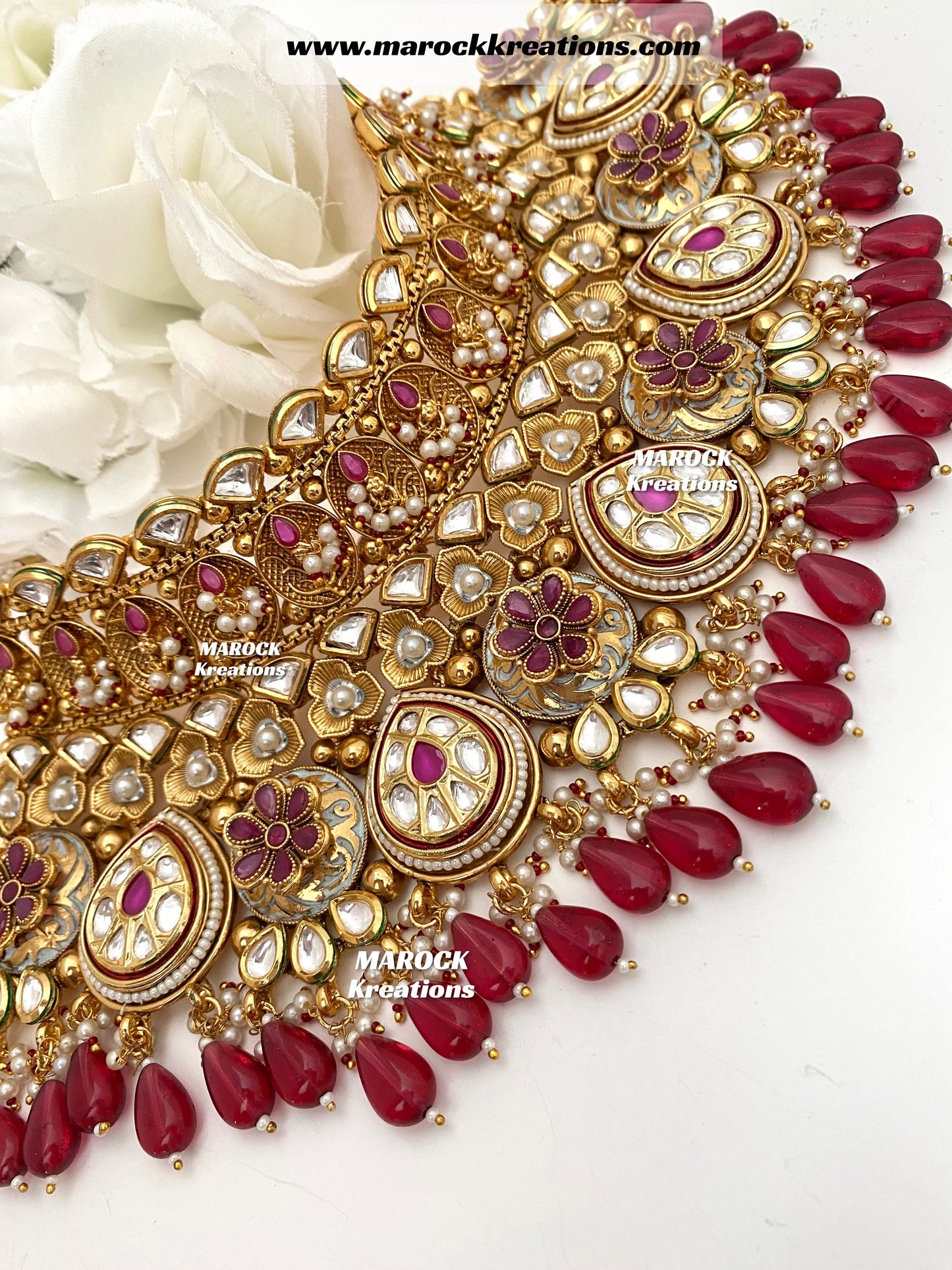 Padmavat Premium Quality Gold plated Pachi Kundan exclusive Bridal set