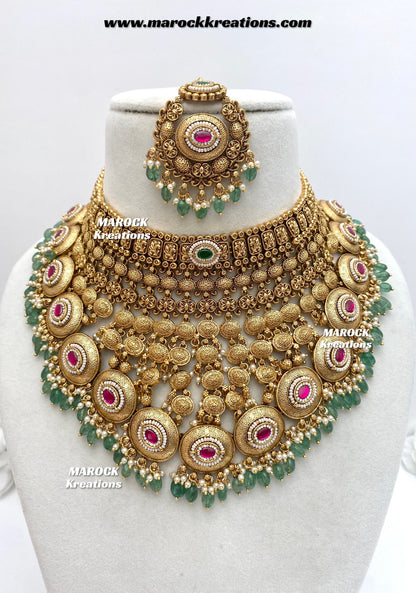 Navie Premium Quality Gold Plated Bridal set
