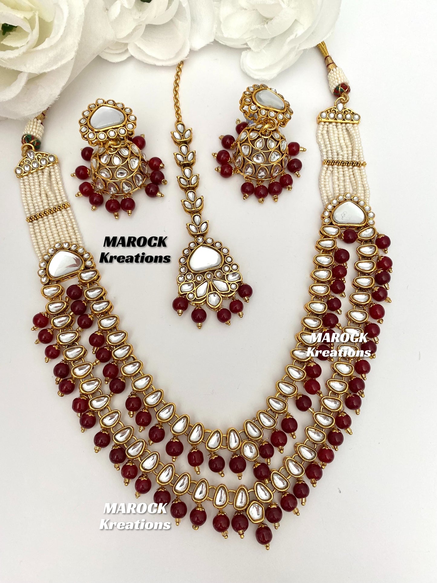 Premium Quality double layer Kundan Necklace sets/2 layer necklace sets