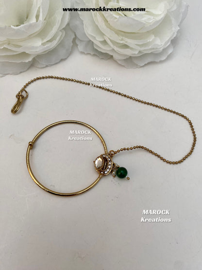 Shinal Uncut Polki Statement Necklace set/Bridal set