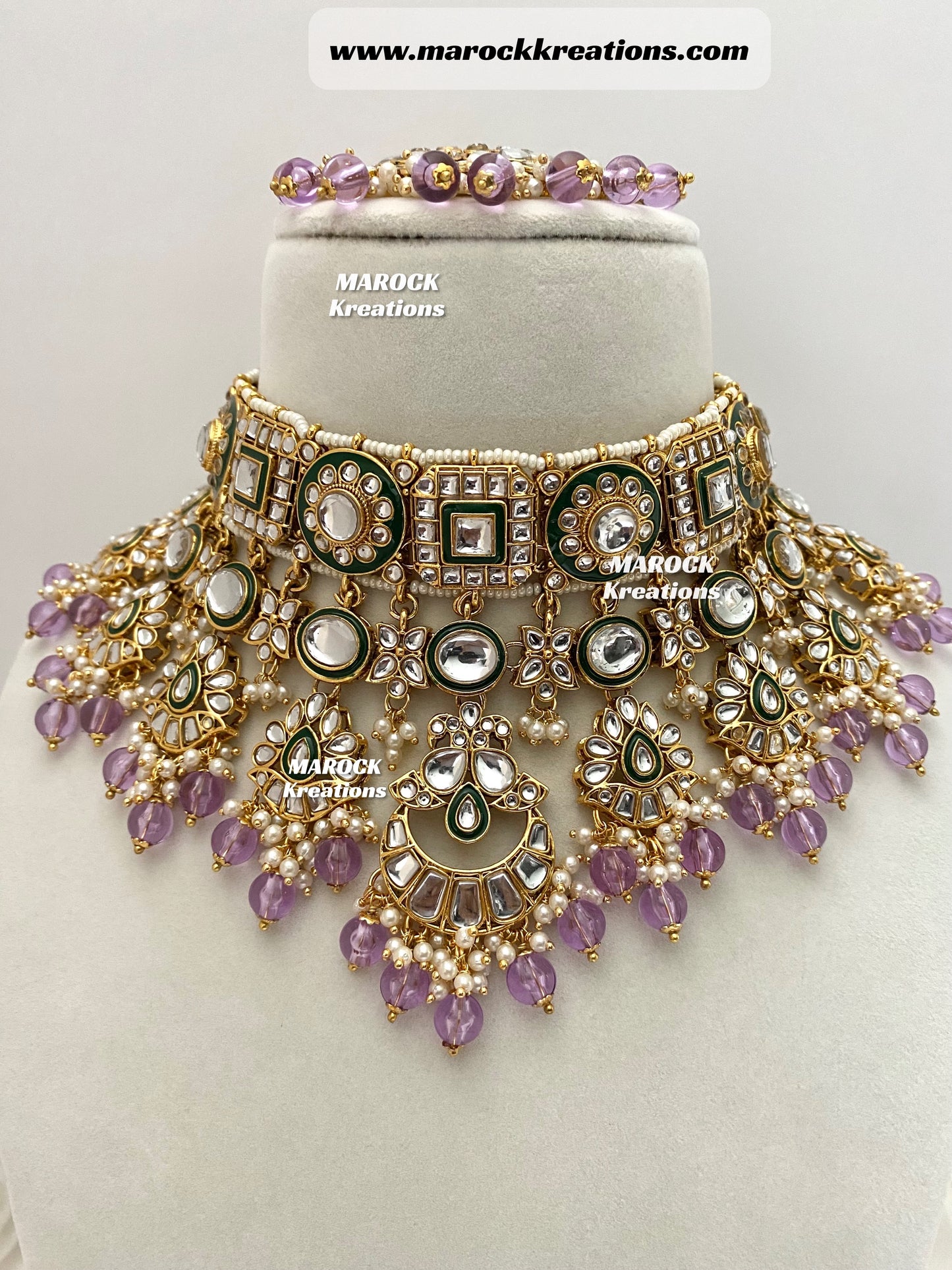 Mehak Premium Quality Kundan Statement Necklace set