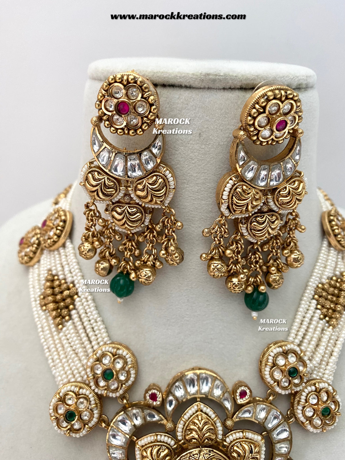 Premium Quality Gold plated Kundan exclusive Necklace set