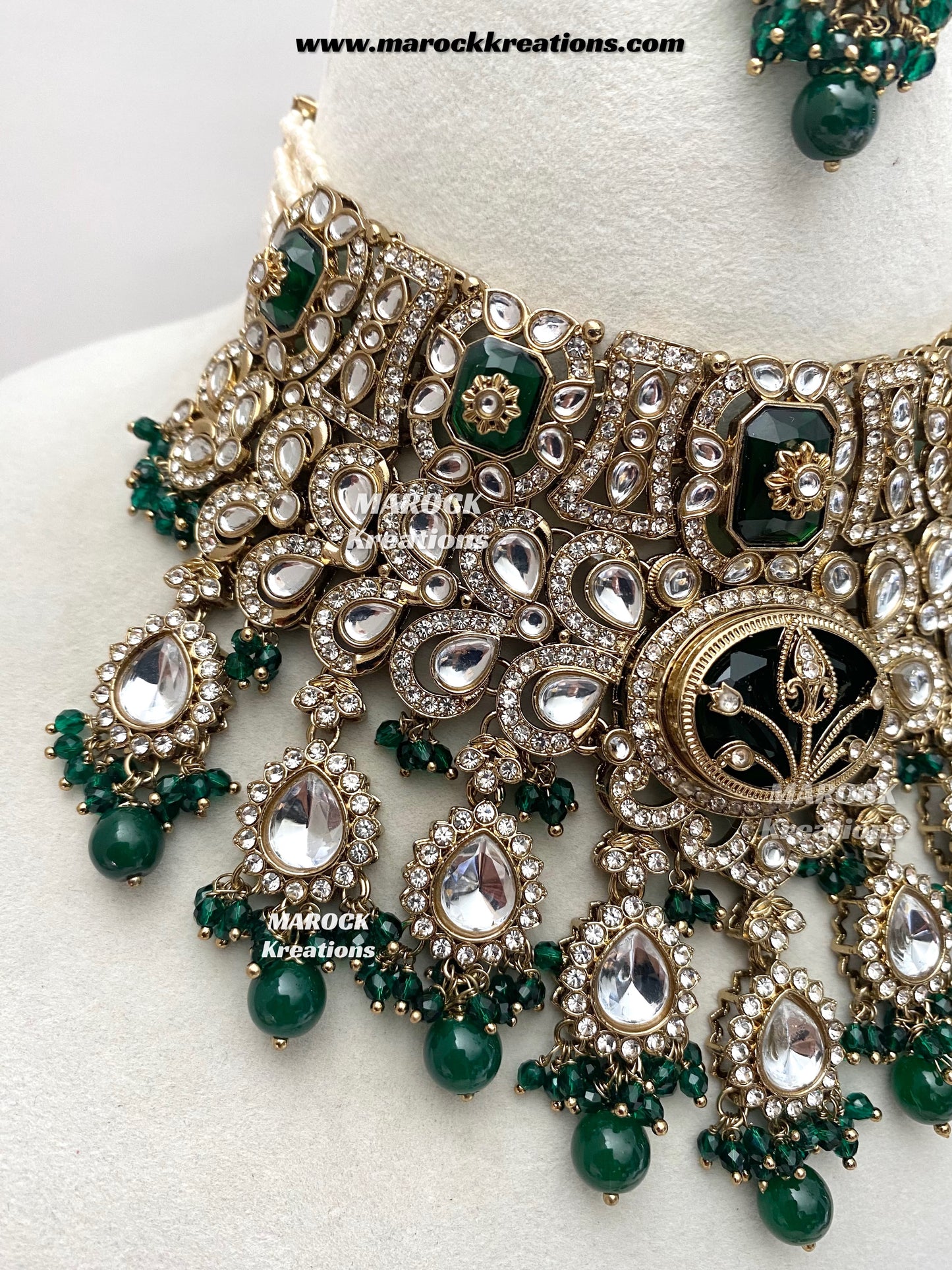 Premium Quality Antique Kundan Statement Bridal set