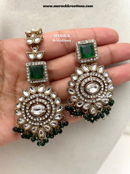 Christi Premium Quality Kundan Statement necklace set