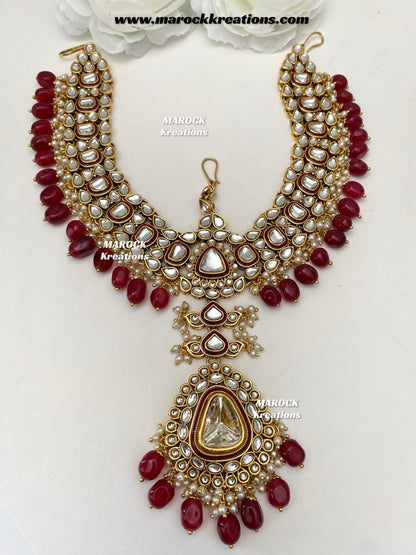 Nayema Premium Quality Kundan Statement Bridal set